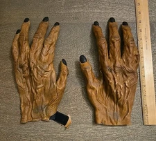 Monster Wolf Hands Halloween Costume 11" Latex Hands Only See All Pics And Descr