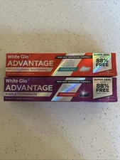 2x (Two) White Glo toothpaste 1.Professional Whitening 2.Purple Toothpaste