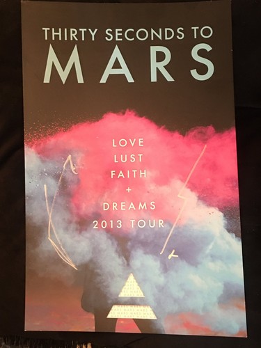 30 SECONDS TO MARS JARED SHANNON LETO BAND SIGNED AUTOGRAPH MERCH 2013 ...