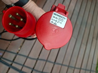 Starkstromkabel 380 V 2 5 qmm 20 m Mennekes