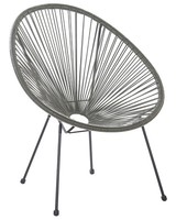 Lustiger Gartenstuhl Spaghetti Stil Rattan Dunkelgrau Acapulco