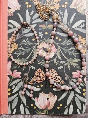 Real Sunstone Earrings, Necklace, And Braclet Set