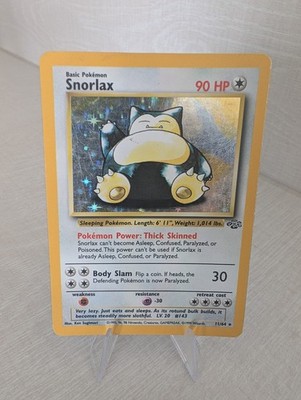 Pokémon TCG Snorlax Dschungel Holo Karte 11/64 Unlimited Rare, MP Zustand