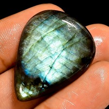33 Ct Natural Labradorite Flashy Pear Shape Cabochon Loose Gemstone 29X22X6 mm