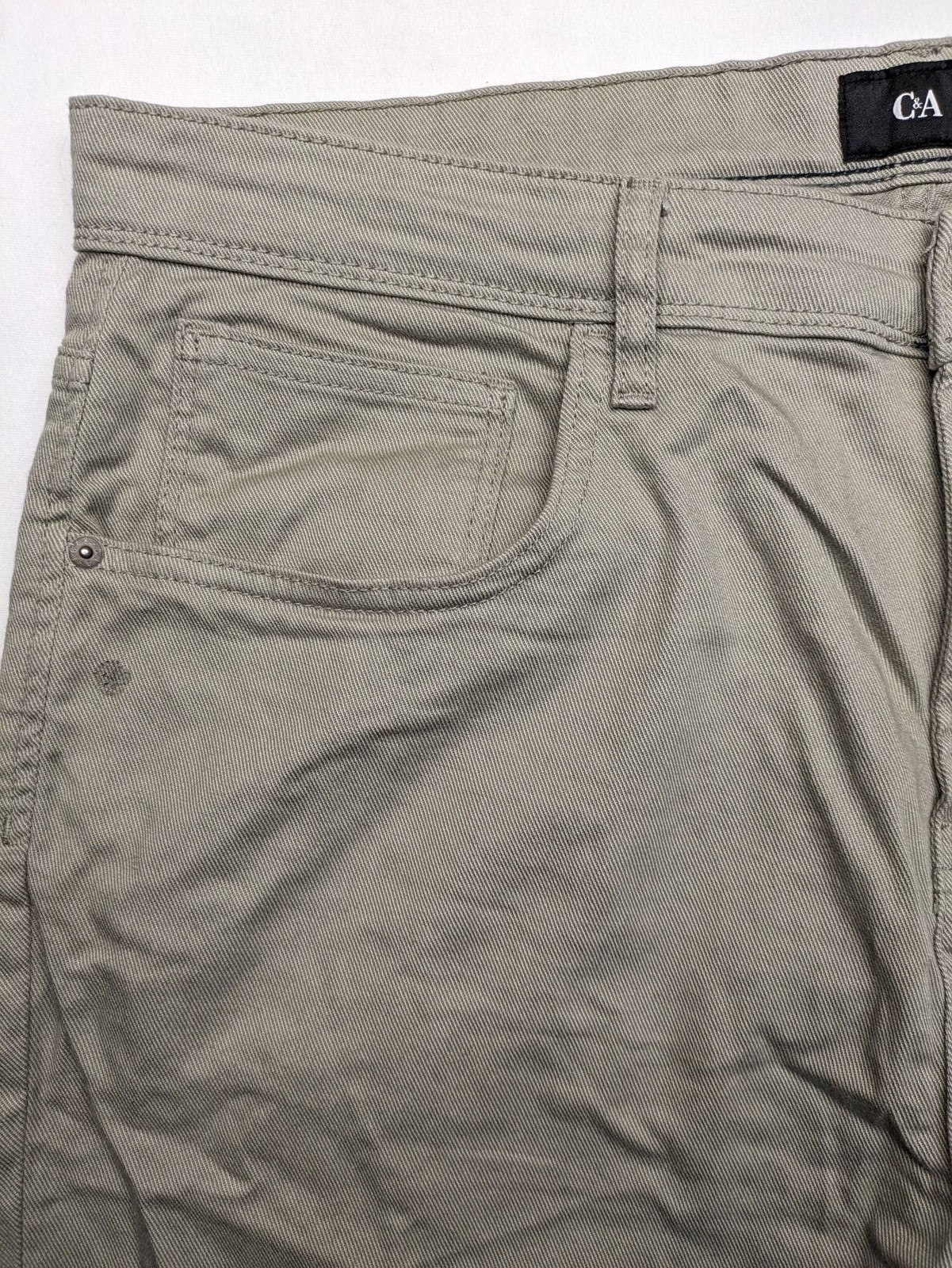 C&A Herren Chino Hose W38 L30 Regular Fit beige Baumwolle Stretch Freizeithose image 6