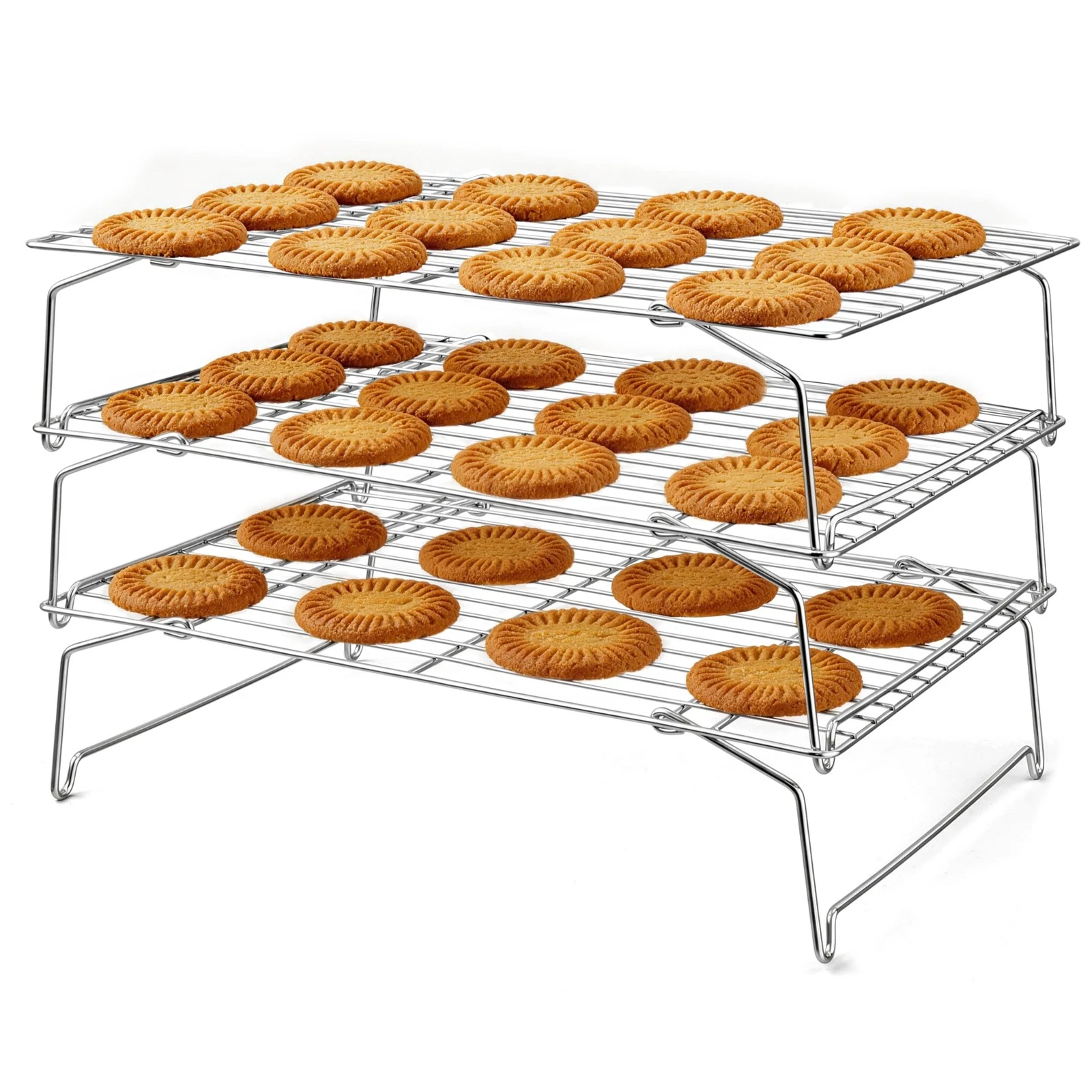 Cooling Rack 15"x10", 3-Tier Stackable & Collapsible Stainless Steel Baking W...
Opens in a new wind