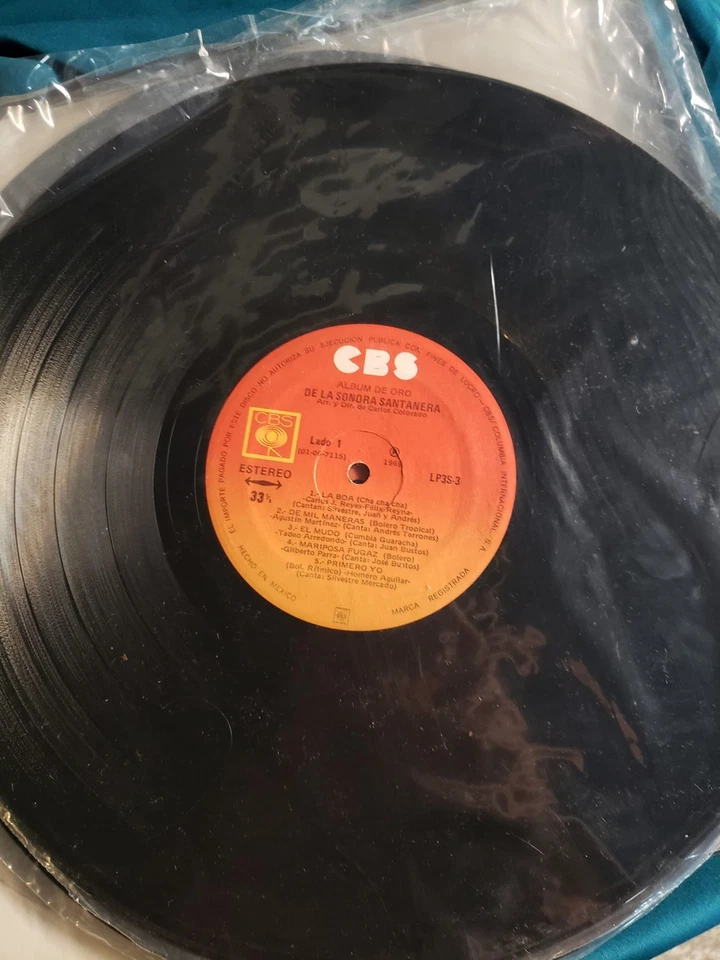 Album De Oro De La Sonora Santanera - CBS 1973 Mexico 3 LP's Near Mint! Box Set - Image 3 of 3