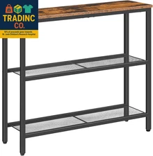 29.5" Narrow Console Table, 3-Tier Entryway Table, Thin Sofa Table with Shelves,