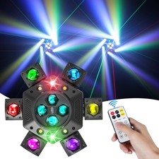 6 Arms Bee Eye Laser Stage Lighting DMX LED RGBW Beam Moving Head Light DJ Disco