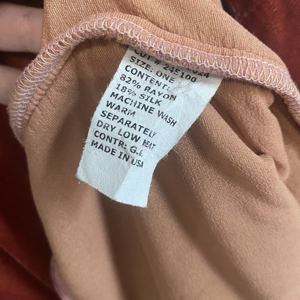 Top de gran tamaño corte suelto rosa polvoriento mezcla de seda terciopelo Lagenlook O/S Foto 4 de 4