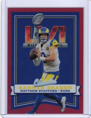 2022 Classics Banner Season Red Matthew Stafford /50 MVP #BS-19
