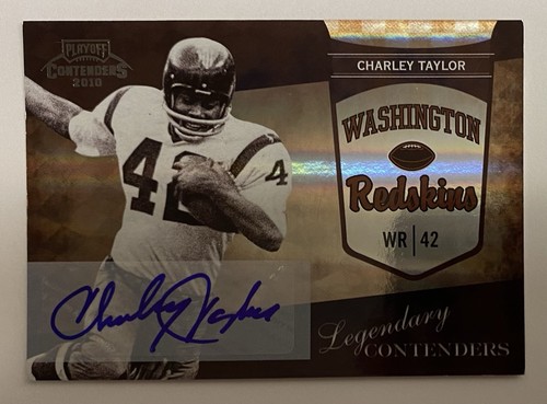 Charley Taylor 2010 Panini Legendary Contenders Auto SP Signed Redskins HOF Icon - Picture 9 of 10