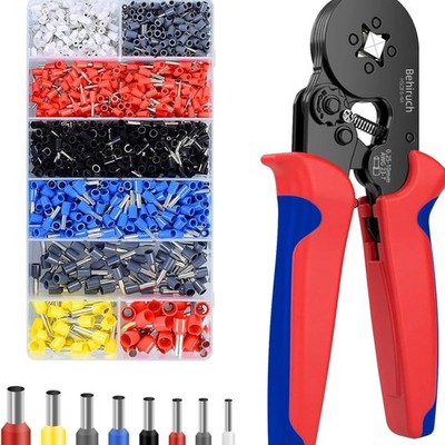 Crimpzange Aderendhülsen Set, mit 1300 Stück Aderendhülsen, für 0,25-10 mm² A...