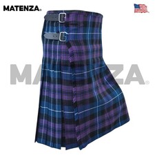 Men's Pride of Scotland Tartan Kilt 8 Yard 16oz Wool w/ Free Scotland Flashes