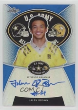 2014 Leaf Metal Draft Army All-American Bowl Blue /20 Jalen Brown #ATA-JB1 Auto
