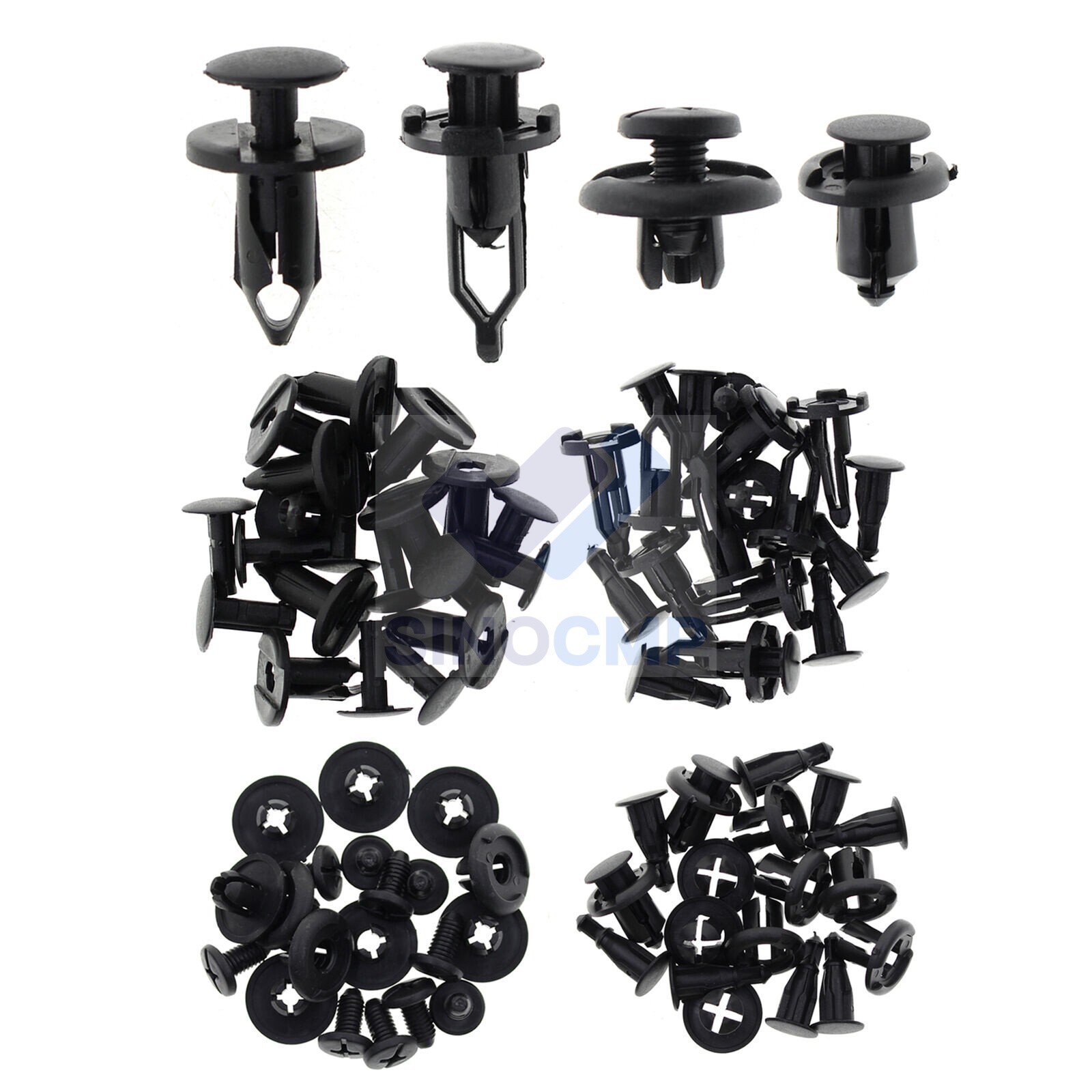 40pcs/4 types Car Push Retainer Pin Body Bumper Rivet Trim Moulding Clips %$#