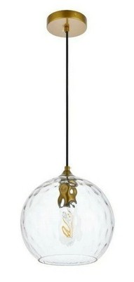 Pendant Bubble Glass Shade Brass Color Dining Room Kitchen Island Light Fixture
