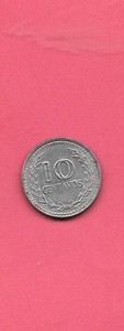 COLOMBIA KM253 UNCIRCULATED-UNC MINT 1975 10 CENTAVOS OLD VINTAGE COIN