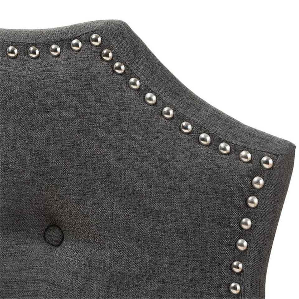 Cabecero Baxton Studio Aurora Tufted King Panel en Gris Oscuro Foto 4 de 4