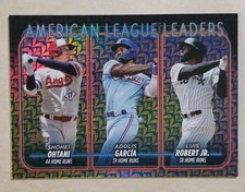 2024 Topps Series 1 League Leaders Shohei Ohtani, Luis Robert, Garcia Holiday