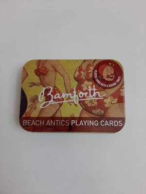 Bamforth PLAYING CARDS, In presentation tin collectors box. Beach antics theme