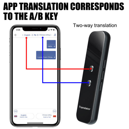 Portable Smart Translator Two-Way Real Time 137+ Languages Device Instant Voice - Picture 3 of 15