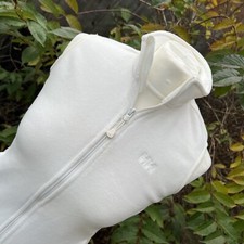 Helly Hansen Cream White Fleece Gilet Body Warmer Vest Spell Out Logo Womens XS