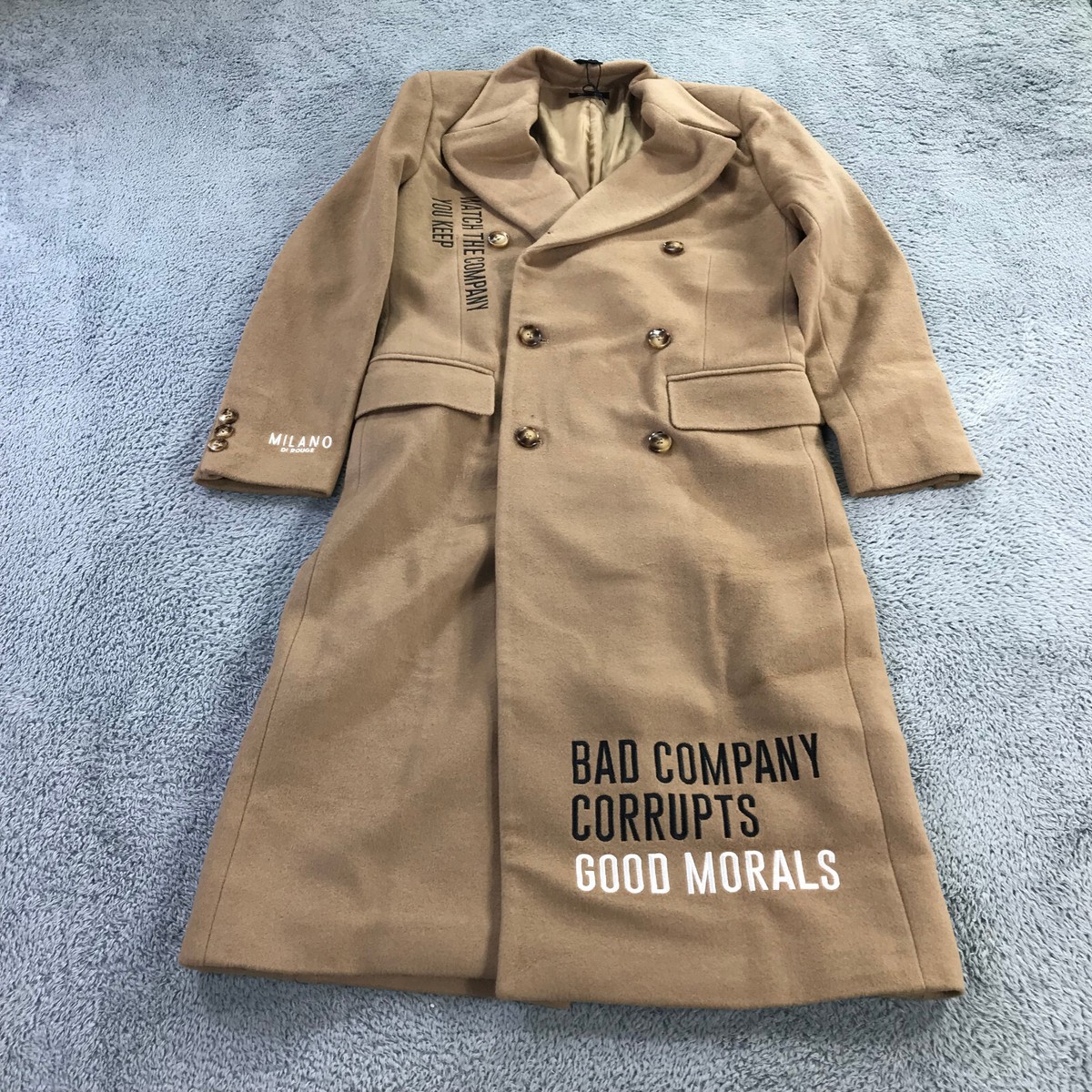 Milano Jacket Mens 2XS XXS Peacoat Beige Trench Coat Christian Trench Spell