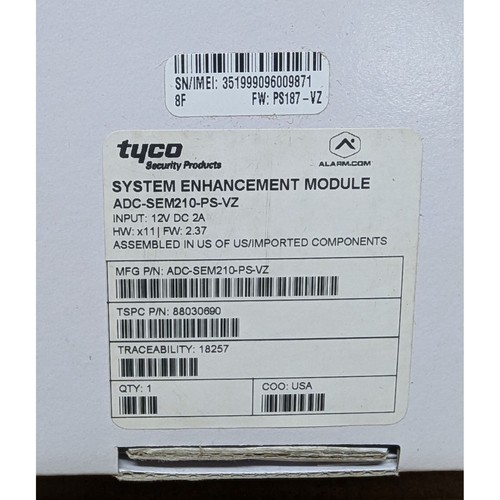ALARM.COM ADC-SEM210-PS-VZ TYCO SYSTEM ENHANCEMANT MODULE - Picture 4 of 5