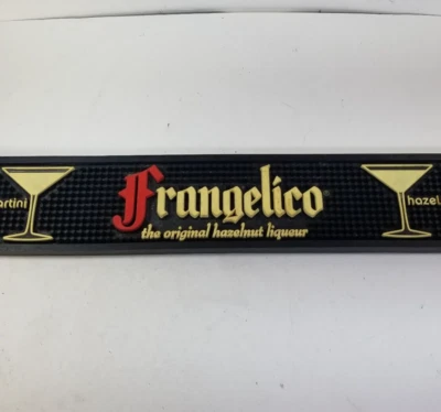 Frangelico Gummi Bar Rail Matte 20" schwarz Männerhöhle Restaurant Martini Haselnuss - Bild 1 von 4