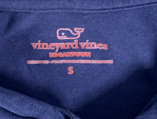 Sudadera con capucha Vinyard Vines logotipo de ballena para mujer pequeña azul algodón poliéster ligera - Imagen 5 de 5