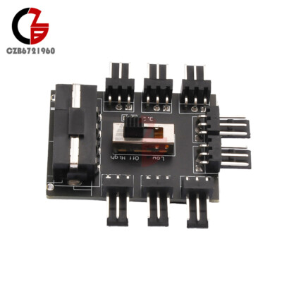 1 to 8 Way Splitter Cooling Fan Hub Power Socket Adapter PWM Governor IDE/SATA