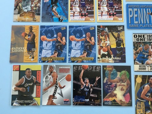 1993+ ANFERNEE HARDAWAY Rookie-SP-Base Lot x 65 Gold Medallion Finest Die-Cut - Picture 8 of 11