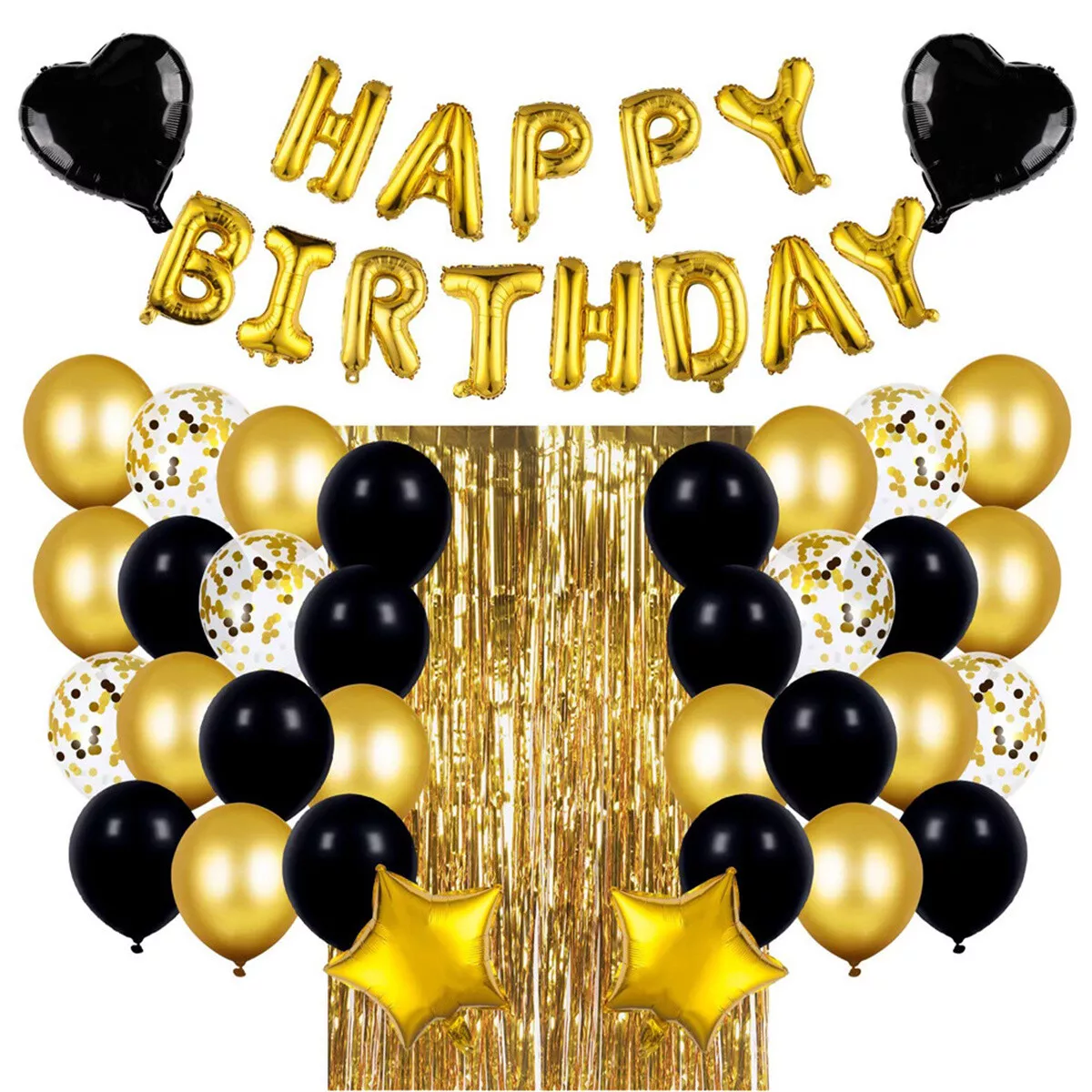 Balloon Birthday Celebration Party Props Decoration Golden Letter
