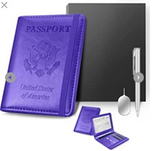 Passport and Vaccine Card Holder Combo Cover, Travel Passport Wallet  all in One
