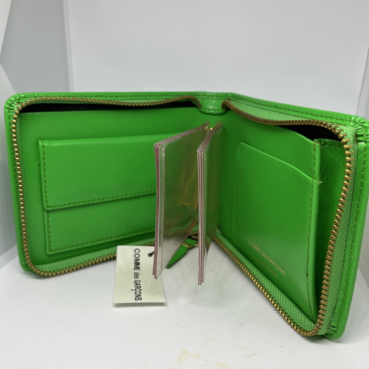 Comme des Garçons Compact Wallet Green Comme Des Garcons Green Leather Wallet | eBay