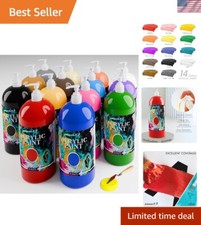 33.8oz Acrylic Paints 14 Colors with Pump - Perfect for Artists  Beginners
