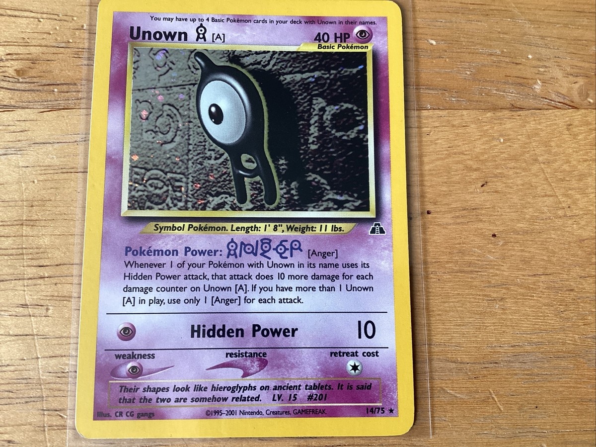 unown a pokemon card Unown Pokemon Card Credit Card Credit Card Skin – Anime Town Creations main image 0