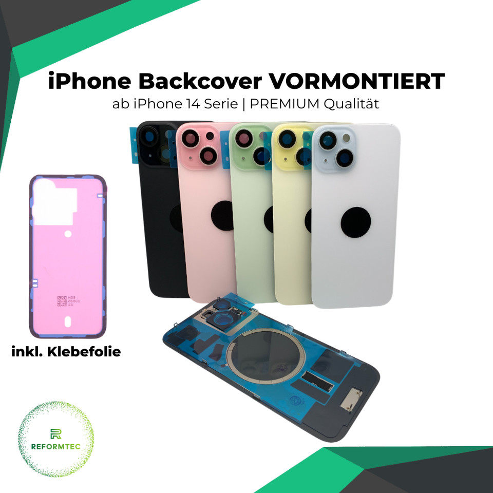 Tapa Trasera Tapa Batería para iPhone 14/15/16 PREMONTADA