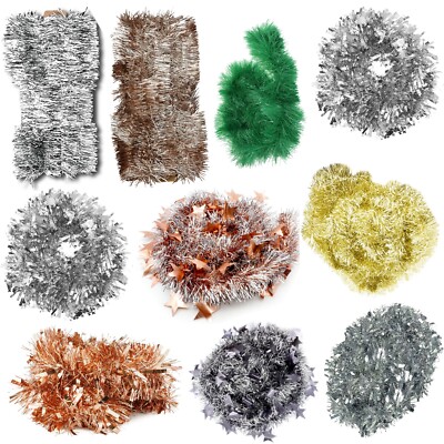 Thin Slim Shiny Garland Tinsels, Eid Birthday Party Hanging Decoration Ornaments