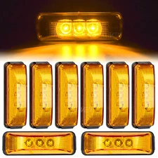 Side 3 LED Marker Light 12V-24V Screw Fit Trailer Truck Lorry Chassis Auto ATV