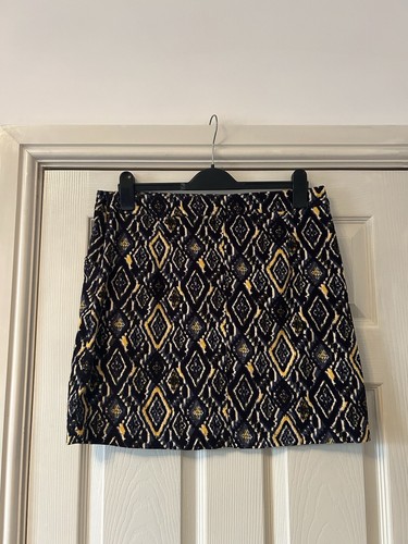 TU Size 16 Skirt Cord Pockets Knee Length Boho Indie A Line Bold Arty Carpet - Bild 5 von 8