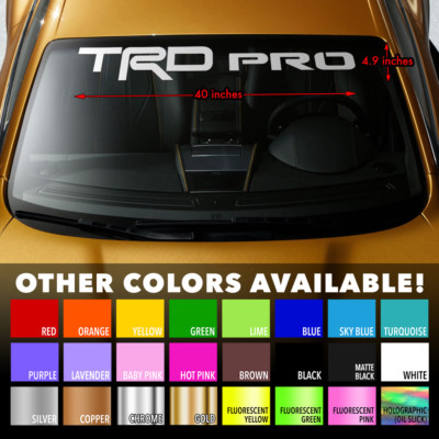Windshield Banner Vinyl Decal Sticker For Toyota Trd Pro Tacoma
