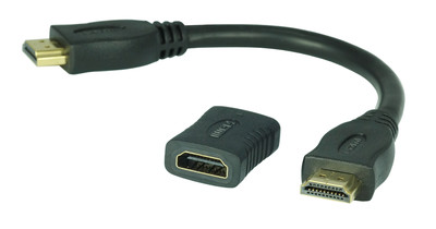 20cm High Speed HDMI Kabel (UltraHD, 4Kx2K, Full HD, 3D, ARC) + HDMI-Verbinder