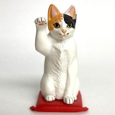Kaiyodo Capsule Q Mini Figure Beckoning Cat Japanese Cat Calico import Japan