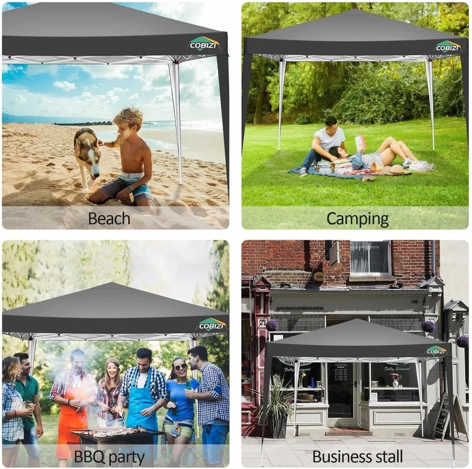 Carpa plegable impermeable resistente al agua con dosel comercial 10x10' para fiestas ~ Foto 4 de 4