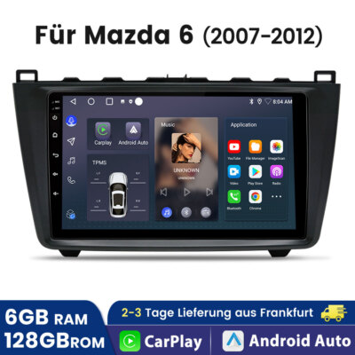 Für Mazda 6 GH GG 2007-2012 9'' 6+128G Autoradio GPS mit BOSE Soundsystem SWC DAB