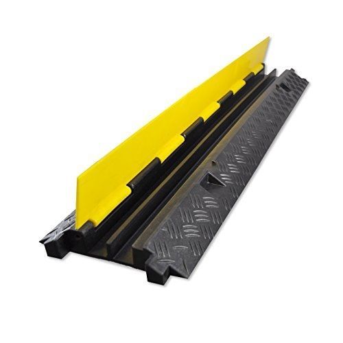 Pyle Heavy Duty Hassle 2 Channel Drop Over Cable & Hose Protector Ramp