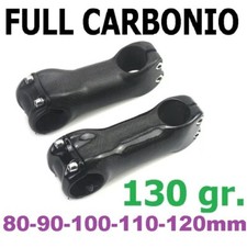 ATTACCO MANUBRIO PIPA FIBRA DI CARBONIO 90 100 110 120 mm BICI CORSA/MTB +6°/-6°