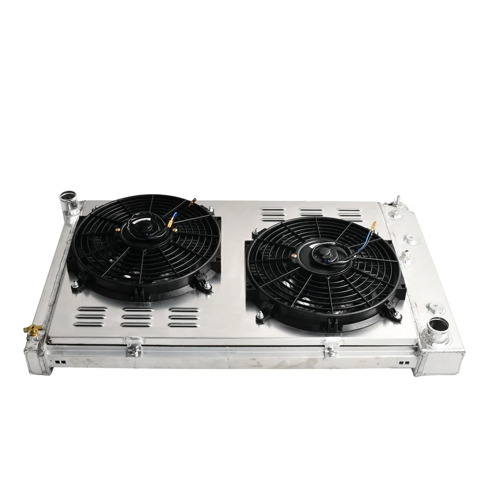 Radiador de aluminio de 3 filas con ventilador de cubierta para Chevy Camaro 78-87 Monte Carlo 1970-81 Foto 3 de 4